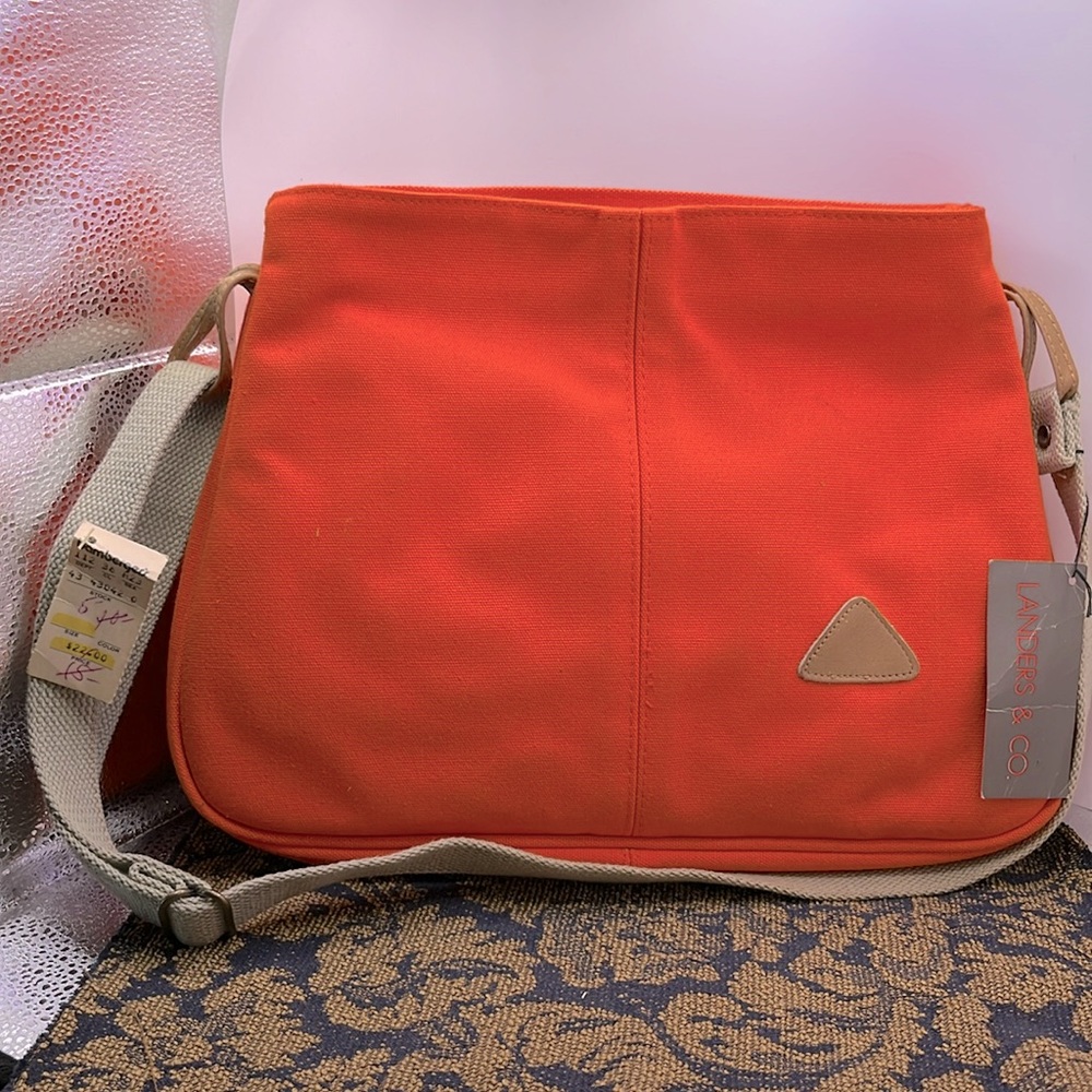 Pristine Retro Orange Canvas Lander’s Bag